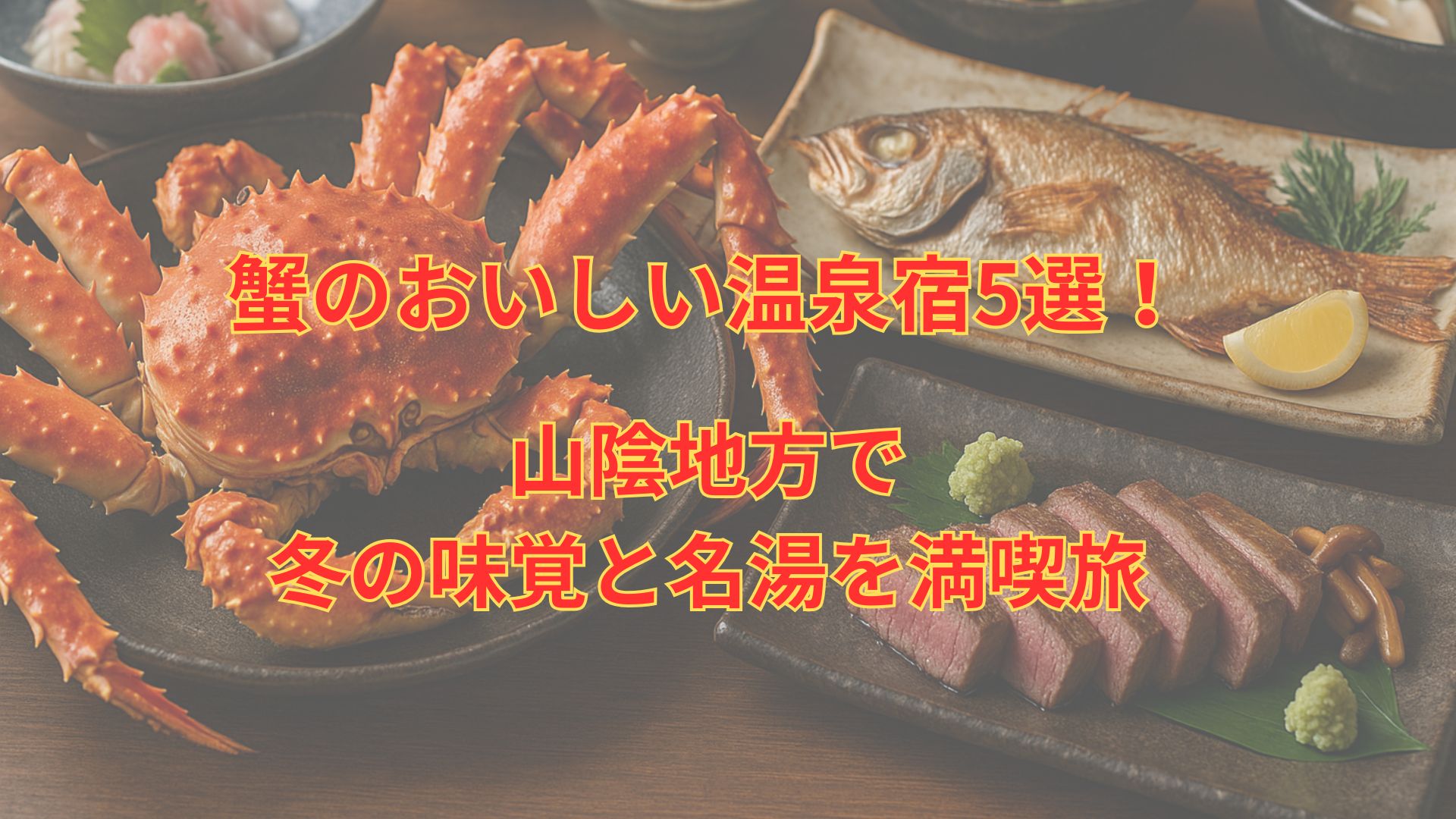 蟹のおいしい宿5選!山陰地方で冬の味覚と名湯を満喫旅